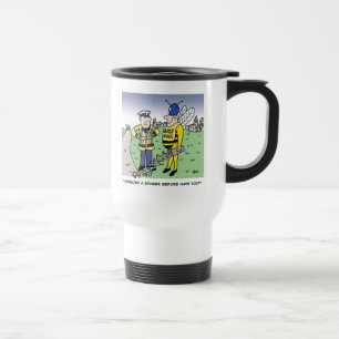 Funny UK Traffic Police Cartoon Travel Mug