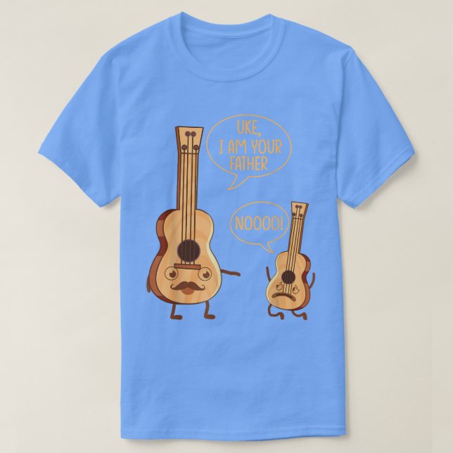 Funny Uke I Am Your Father Ukulele Guitar Music Pl T-Shirt (Design Front)