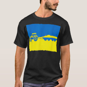 Funny Ukraine Farmer Tractor Stealing A Russian Ta T-Shirt
