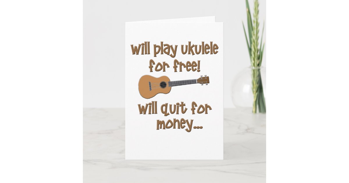 Funny Ukulele Card Zazzle