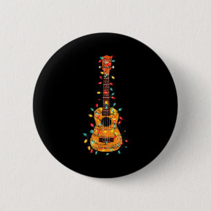 Funny Ukulele Christmas Graphics Lights Lover Play Button