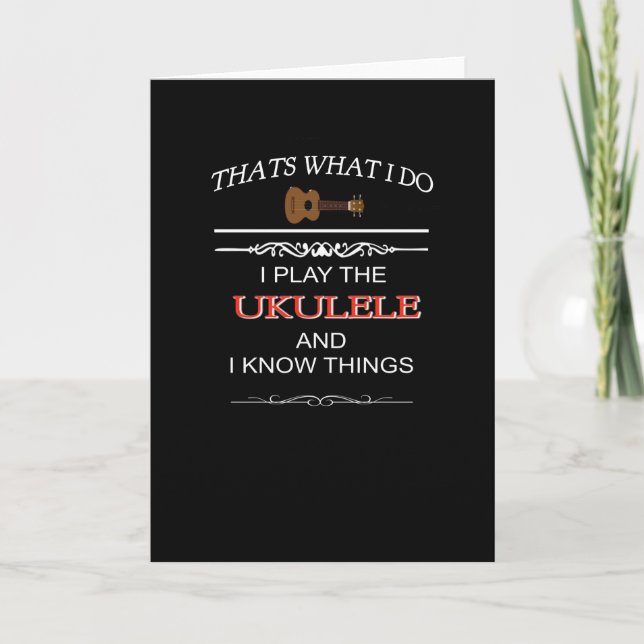 Funny Ukulele Gift Card (Front)