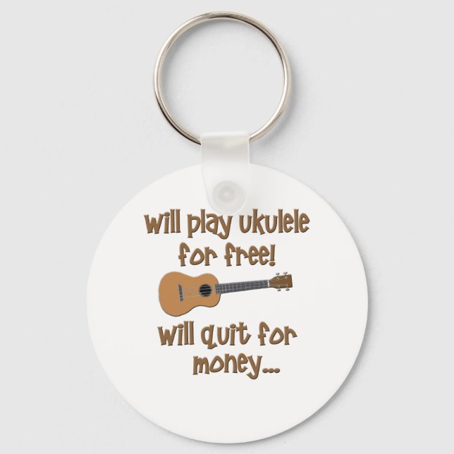 Funny Ukulele Keychain (Front)