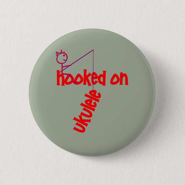 Funny Ukulele Pinback Button (Front)