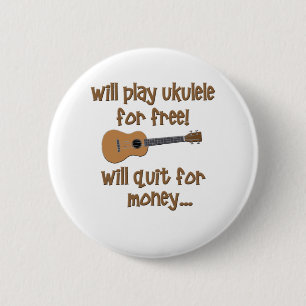 Funny Ukulele Pinback Button