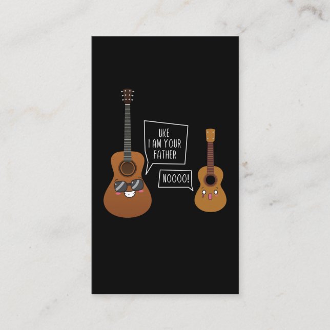 Funny Ukulele Player Guitar Music Humor Business Card (Front)