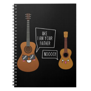 Funny Ukulele Player Guitar Music Humor Notebook