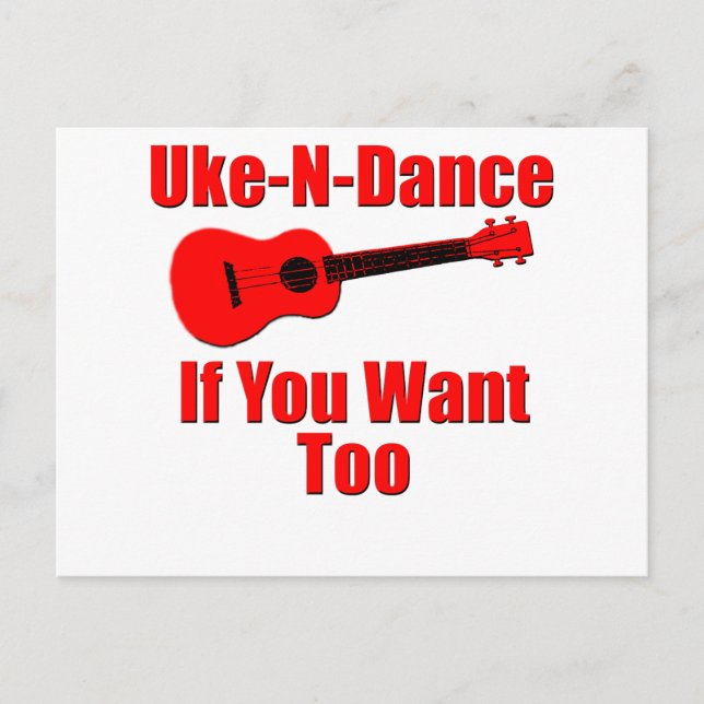 funny ukulele postcard (Front)