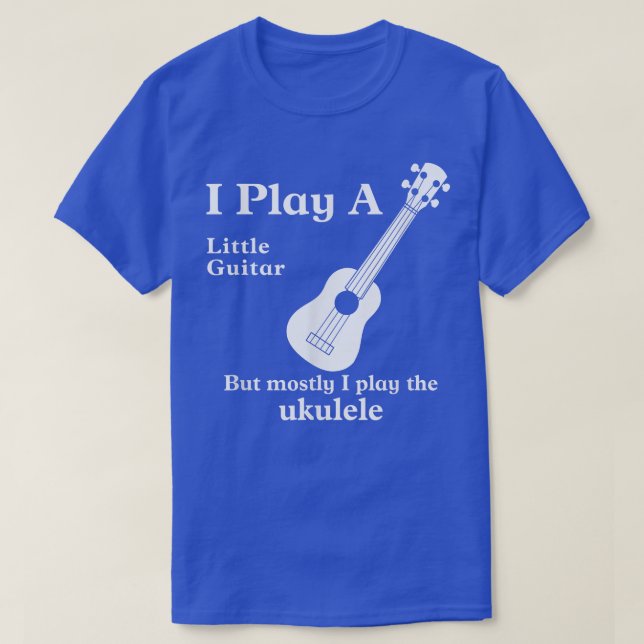 Funny Ukulele Tshirts Musician Little Guitar 940 (Design Front)