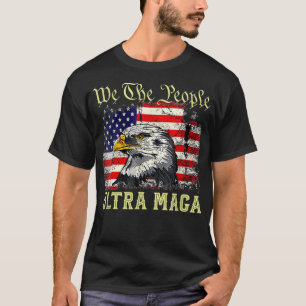 Funny Ultra Maga Vintage American Flag Ultra-Maga T-Shirt