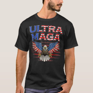 Funny Ultra Maga Vintage American Flag Ultra-Maga  T-Shirt