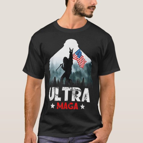 Funny Ultra Maga Vintage American Flag Ultra_Maga  T_Shirt