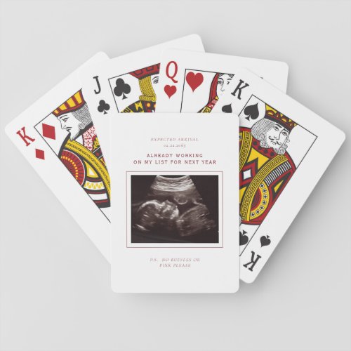 Funny Ultrasound Photo Stocking Stuffer Playing Cards