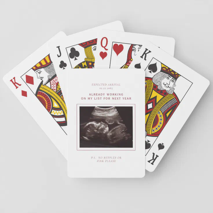 Funny Ultrasound Photo Stocking Stuffer Playing Cards | Zazzle