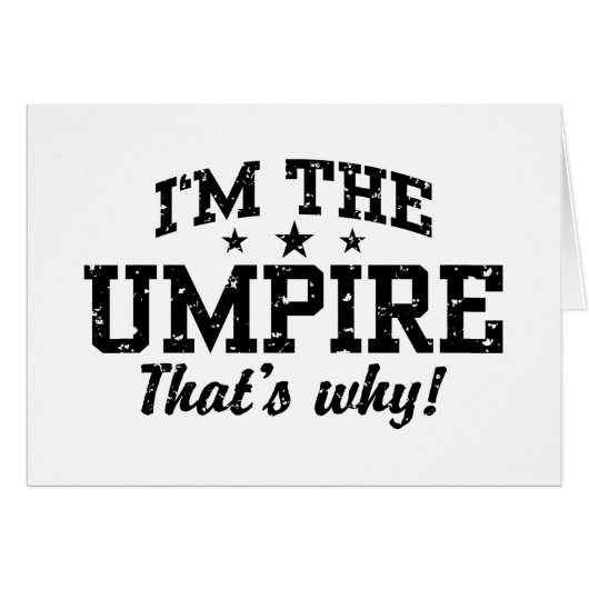 Funny Umpire Cards (Front Horizontal)