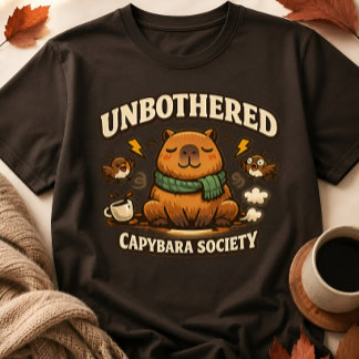 Funny Unbothered Capybara Society T-Shirt