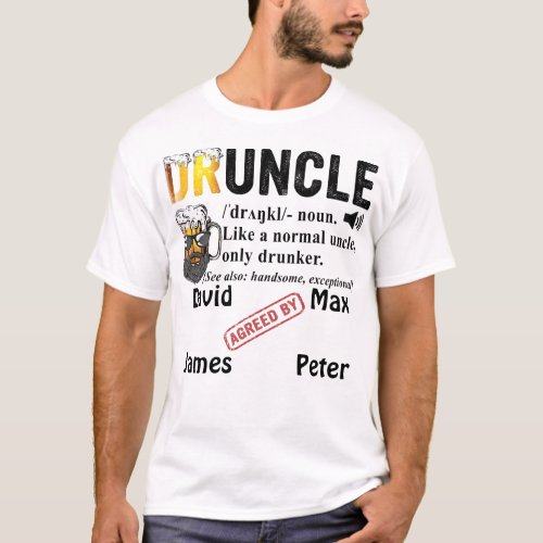 Funny Uncle Definition Leveled Up To Funcle Guncle T_Shirt