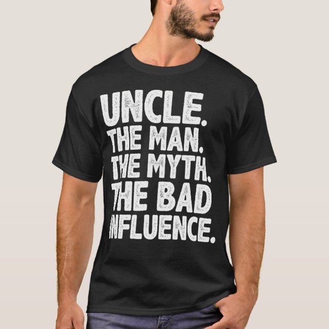Funny Uncle Design For Uncle Men First Time Uncle  T-Shirt (Front)