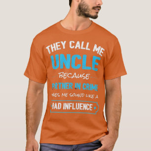 Funny Uncle Gift Uncle Partner In Crime T-Shirt