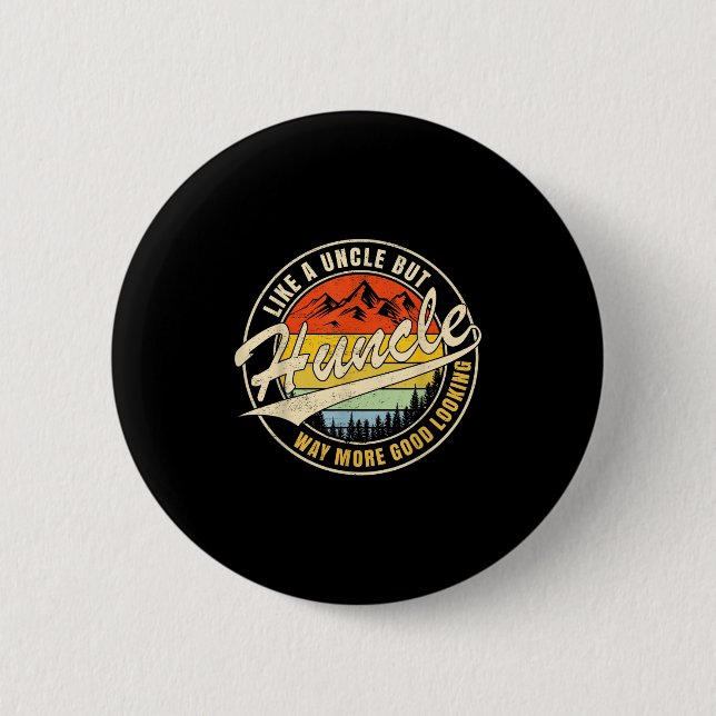 Funny Uncle Gifts From Niece And Nephew Huncle Def Button (Front)