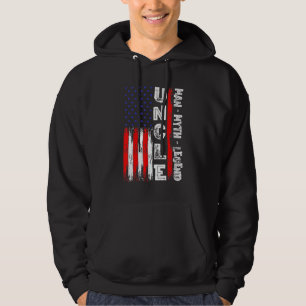 Funny Uncle Man Myth Legend Vintage Men American F Hoodie