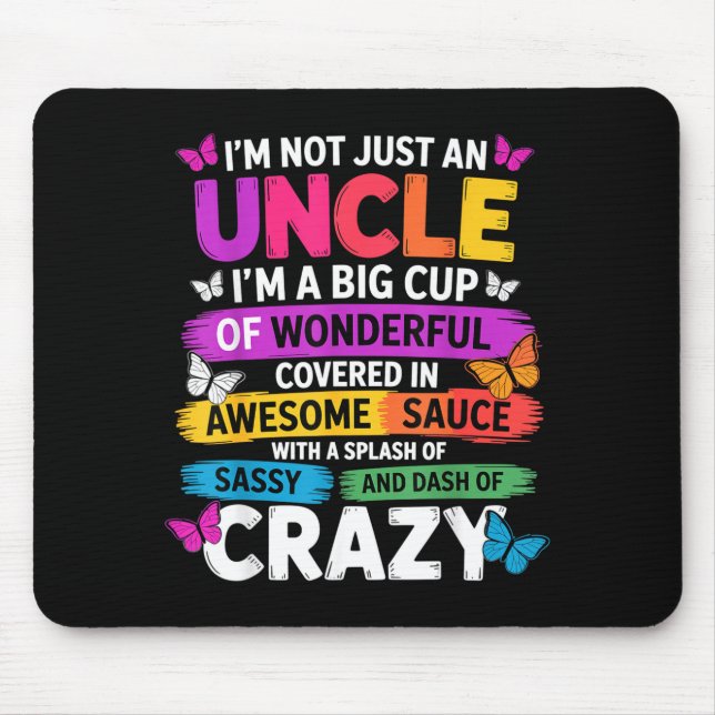 Funny Uncle Quote Sy Cool Uncle Men  Mouse Pad (Front)