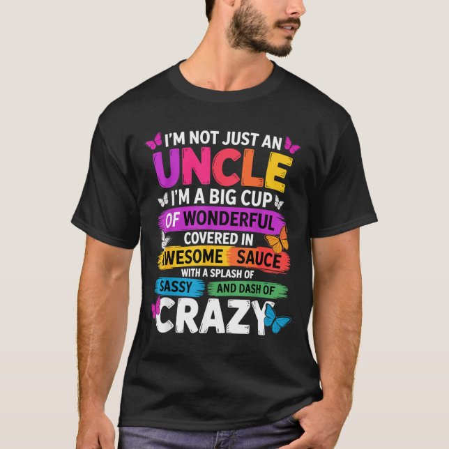 Funny Uncle Quote Sy Cool Uncle Men  T-Shirt (Front)
