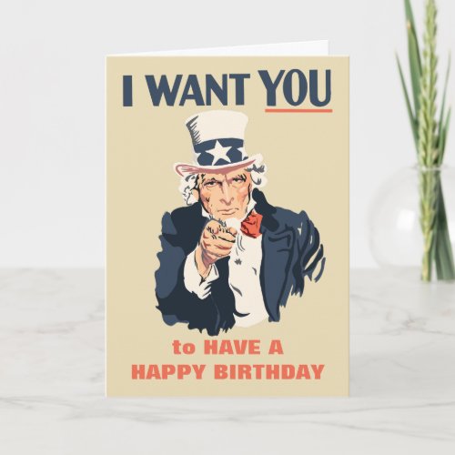 Funny Uncle Sam Patriotic Birthday