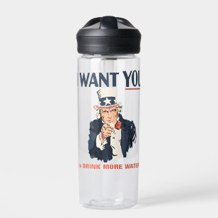 Funny Uncle Sam Patriotic Custom Water Bottle
