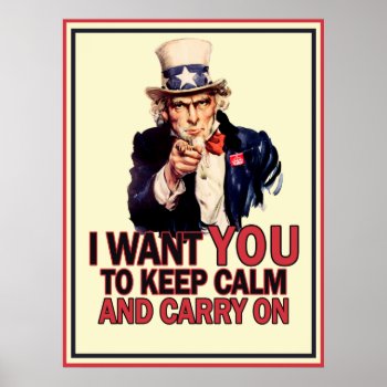 Funny Uncle Sam Poster by Uncle_Sam_Says at Zazzle