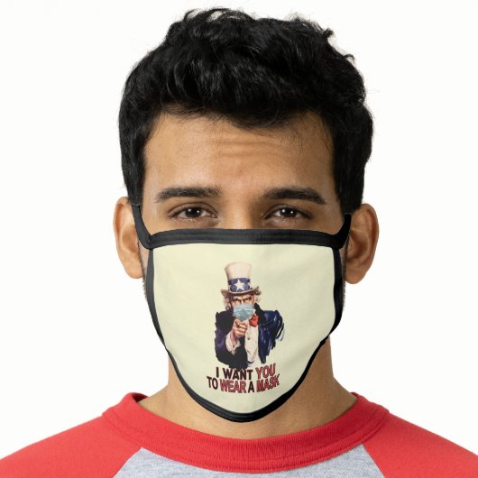 Funny Uncle Sam Wants You to Wear a Face Mask (Worn Him)