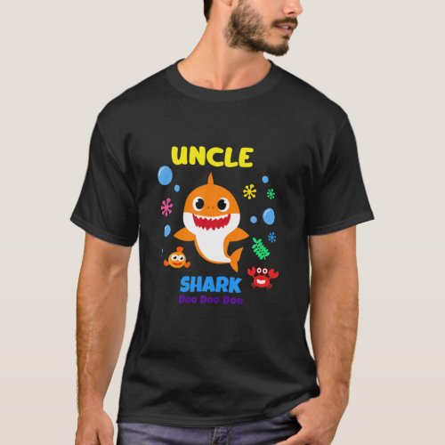 Funny Uncle Shark Doo Doo Uncle Shark Birthday Fat T_Shirt
