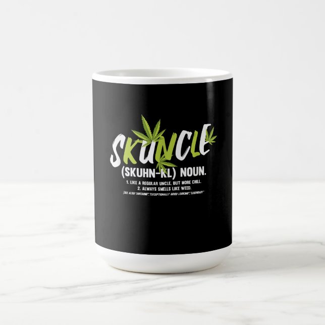 Funny Uncle Weed Smoker Skuncle Uncle Lover Gift Coffee Mug (Center)
