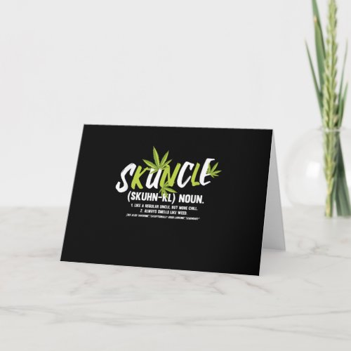 Funny Uncle Weed Smoker Skuncle Uncle Lover Gift Invitation