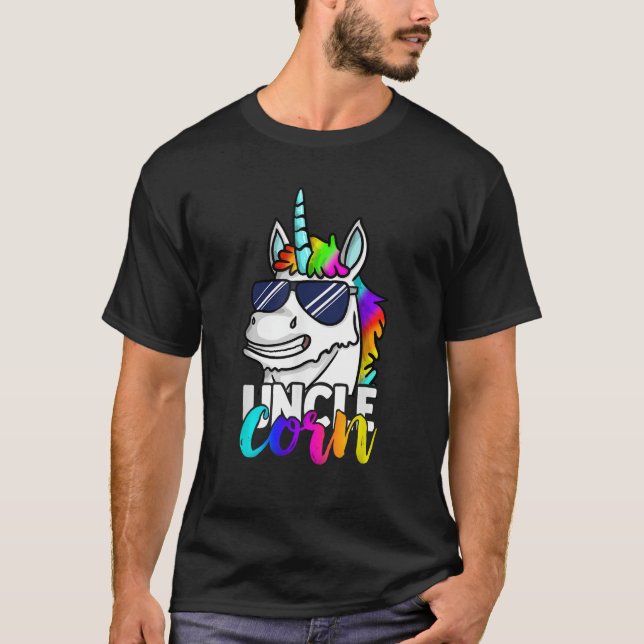 Funny Unclecorn Unicorn Uncle Mens Tee Cool Christ (Front)