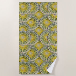 Funny Uncomfortable Tropical Cactus Pattern Beach Towel