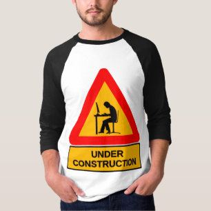 Funny Under Construction Graphic T-Shirt – Office 