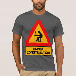 Funny Under Construction Graphic T-Shirt – Office 
