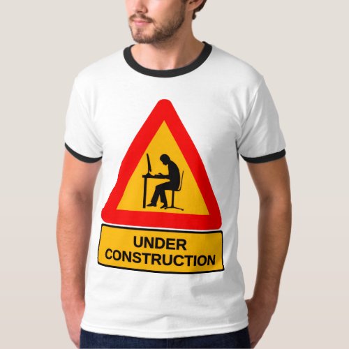Funny Under Construction Graphic T-Shirt – Office