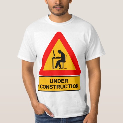 Funny Under Construction Graphic T-Shirt – Office