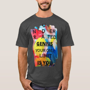 Funny Under Vision Colorful Finger painted Tie dye T-Shirt