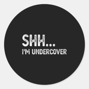 Funny Undercover Cop Easy Costume Lice Classic Round Sticker