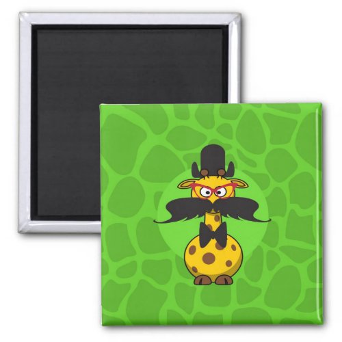 Funny Undercover Giraffe in Mustache Disguise Magnet