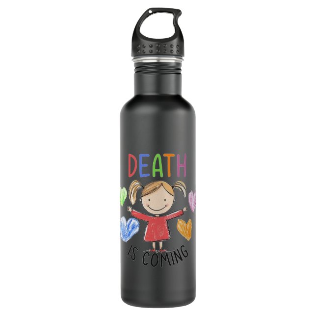 Funny Unhinged Meme Shirt Stainless Steel Water Bottle (Front)