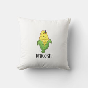 Funny Uni Corn Unicorn Corn Lovers Corn Farmer Tan Throw Pillow