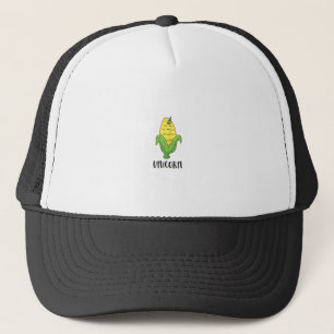Funny Uni Corn Unicorn Corn Lovers Corn Farmer Tan Trucker Hat