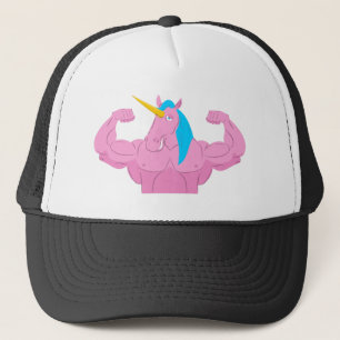Funny Unicorn At Gym Fitness Training Trucker Hat 