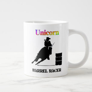 Funny Unicorn Barrel Racer Giant Coffee Mug