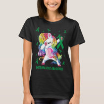 Funny Unicorn Dabbing s Gastroparesis Awareness T-Shirt