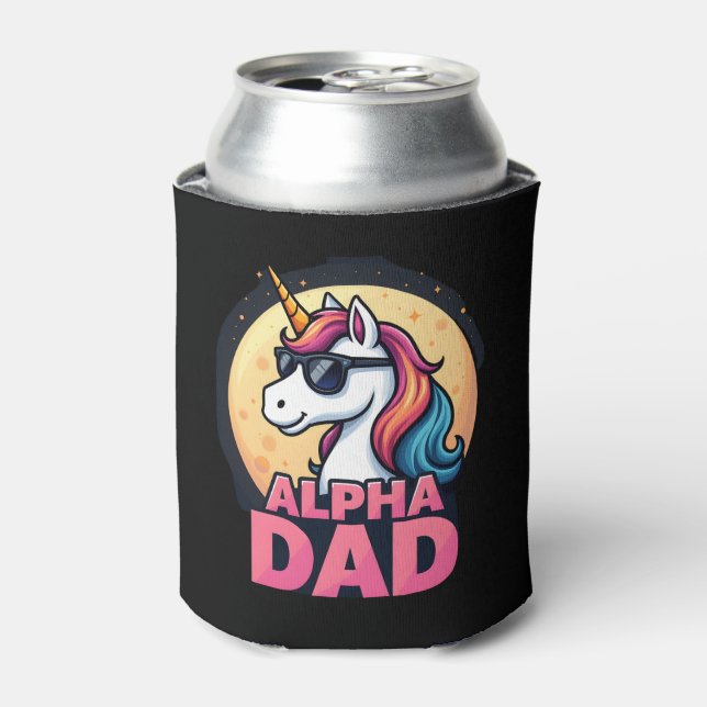 Funny Unicorn Dad Laufey Men Father's Day Christma Can Cooler (Can Front)